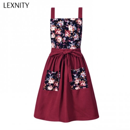 Lexnity Vintage Pinafore Apron Dress for Women wit...