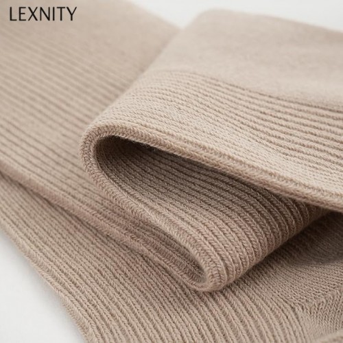 Lexnity 6 Pairs Ruffle Socks for Women，Frilly Socks Women，Solid Color Cute Ankle Lettuce Edge Soft Crew Socks