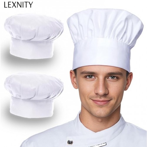 Lexnity 2 Pcs Adult Chef Hat for Men Women Cotton ...